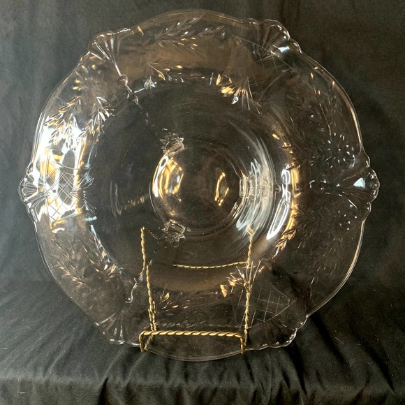 VERY RARE Vintage Pattern Cambridge 3 Footed 12" Bowl Clear Very Elegant - Picture 1 of 5